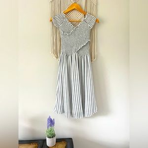 NEVER WORN; Striped Knee-Length Dress